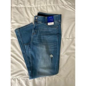 APT 9 Straight Mid-Rise Jeans with Tummy Control